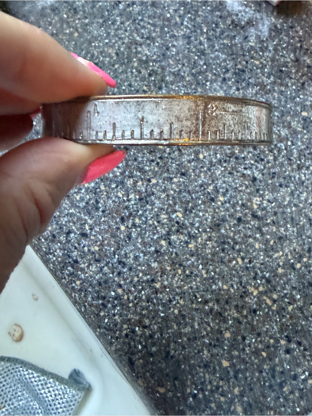 Vintage Antique Metal Tape Measure   Bracelet - Silver Finish - Picture 3 of 5